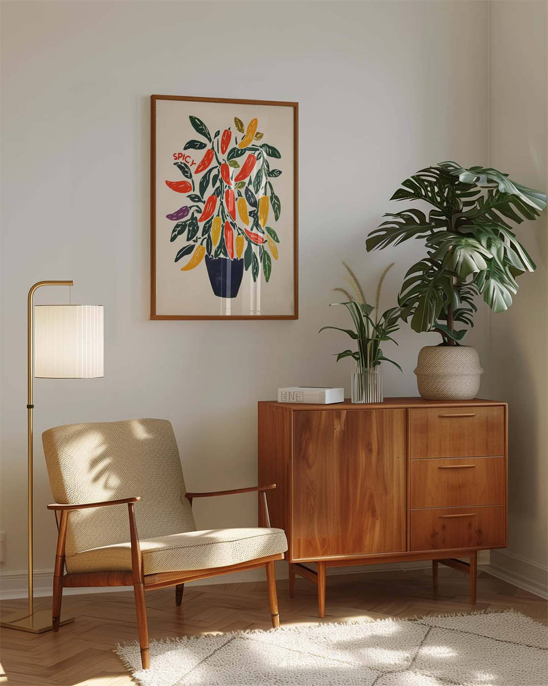 Buntes Pflanzen Poster modern – Fresh Harvest