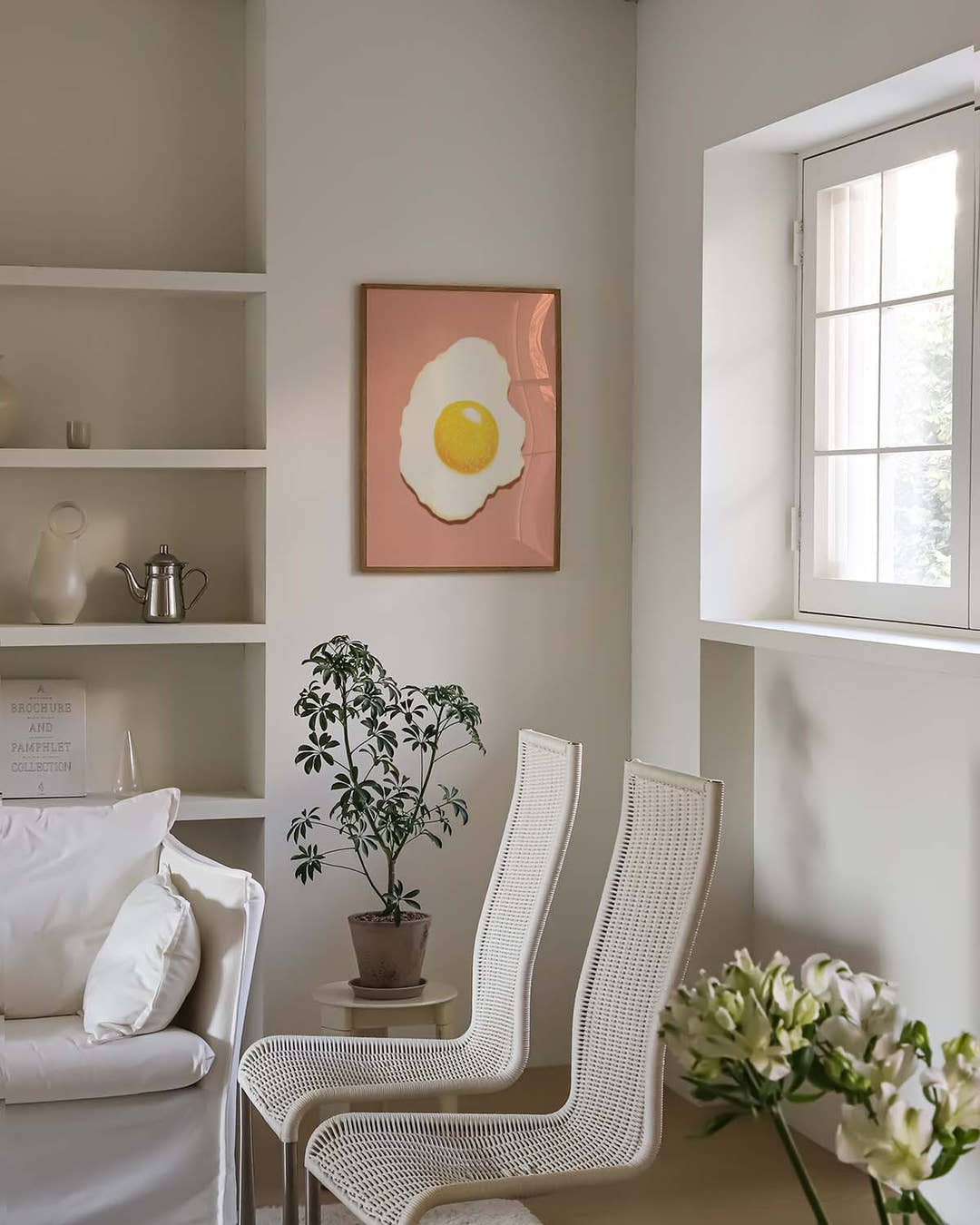 Minimalistisches Ei Poster modern – Fried Egg