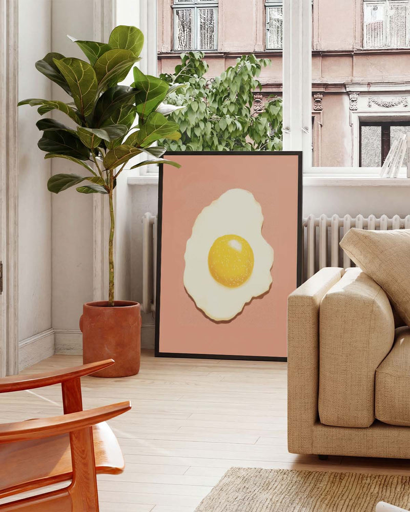 Minimalistisches Ei Poster modern – Fried Egg