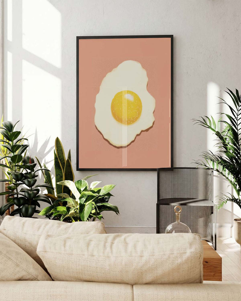 Minimalistisches Ei Poster modern – Fried Egg