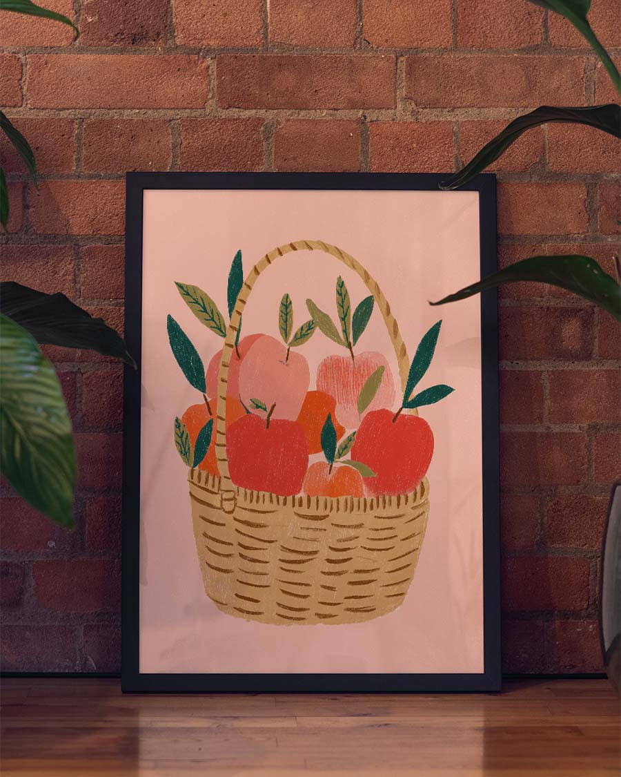 Obstkorb Poster modern – Fruit Basket