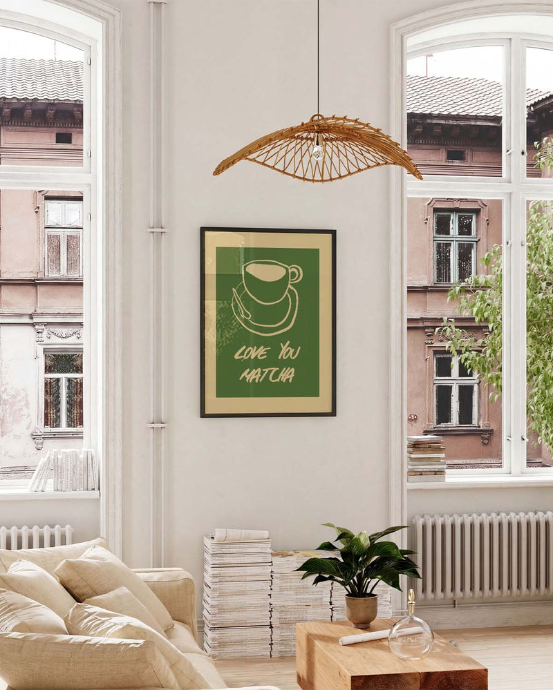 Minimalistisches Matcha Poster – Green Break