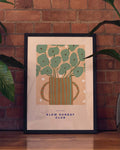 Modernes Pflanzen Poster Illustration – Green Corner