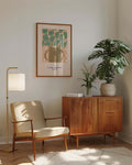 Modernes Pflanzen Poster Illustration – Green Corner