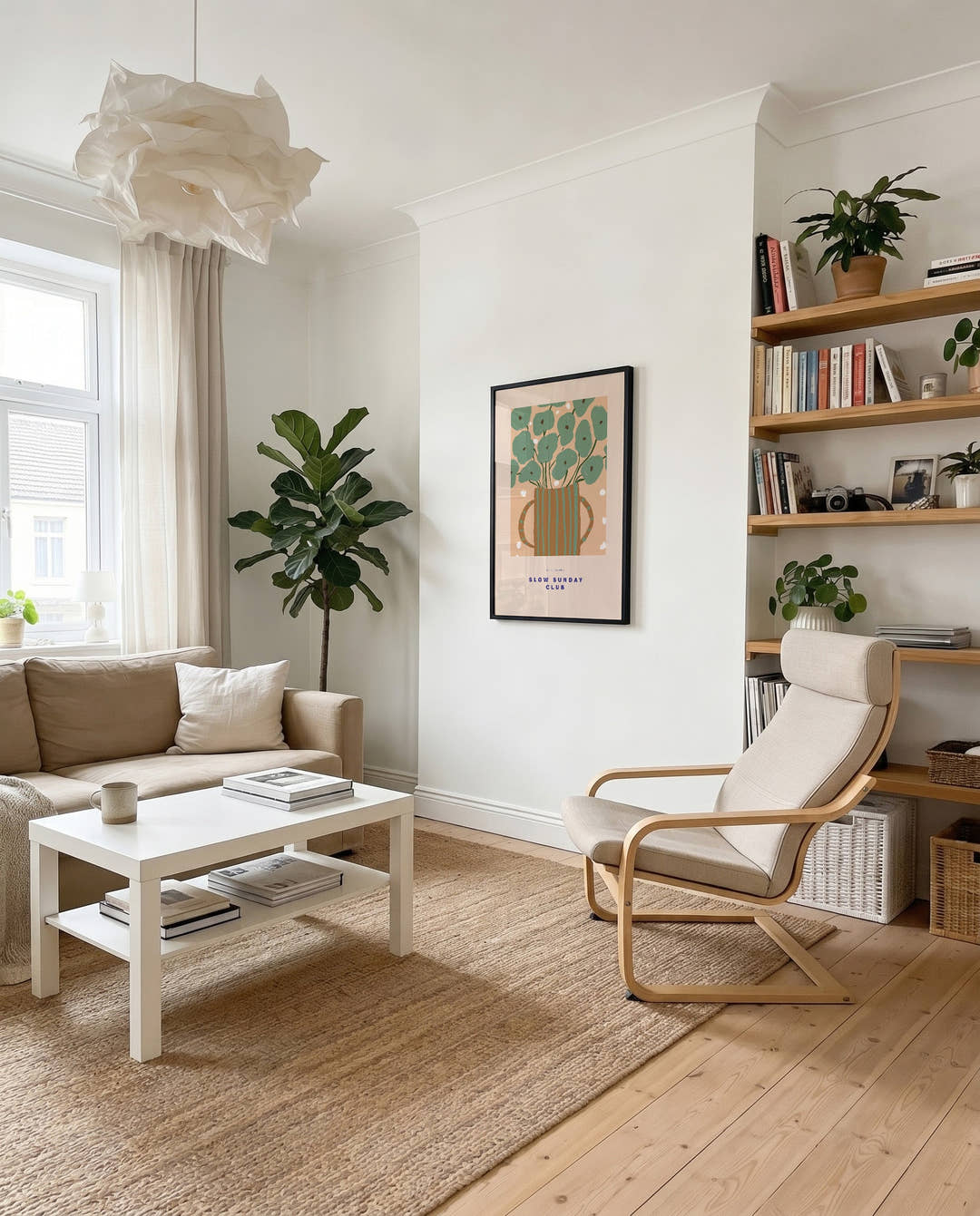 Modernes Pflanzen Poster Illustration – Green Corner