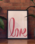 Typografie Poster modern – Handwritten Love