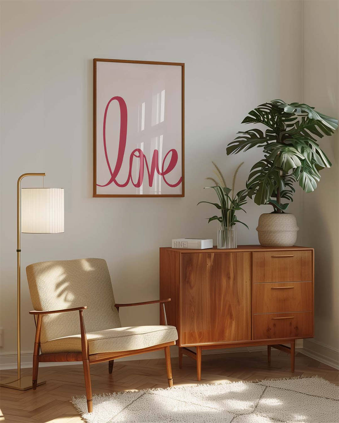 Typografie Poster modern – Handwritten Love