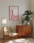 Typografie Poster modern – Handwritten Love