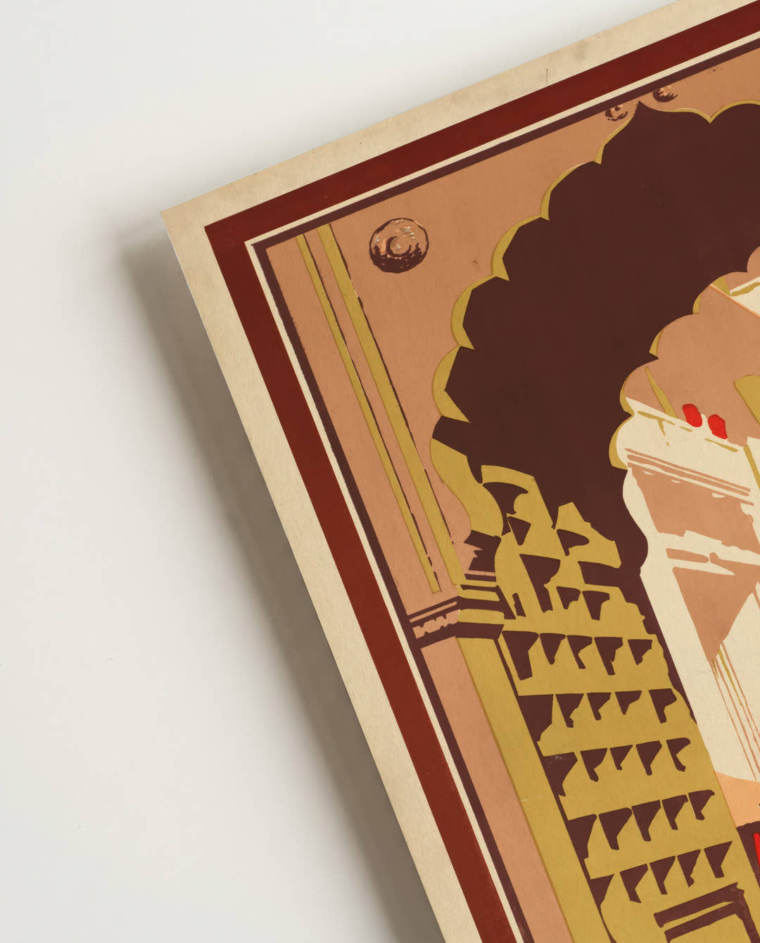 Vintage Indien Reiseplakat mit Straßenszene – India See Indiva Street