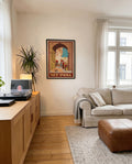 Vintage Indien Reiseplakat mit Straßenszene – India See Indiva Street
