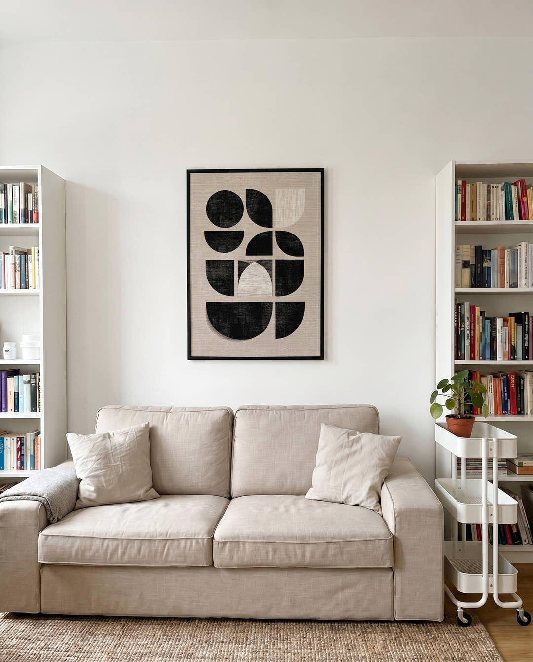 Minimalistisches Schwarz Weiß Spiral Poster – Inner Alignment