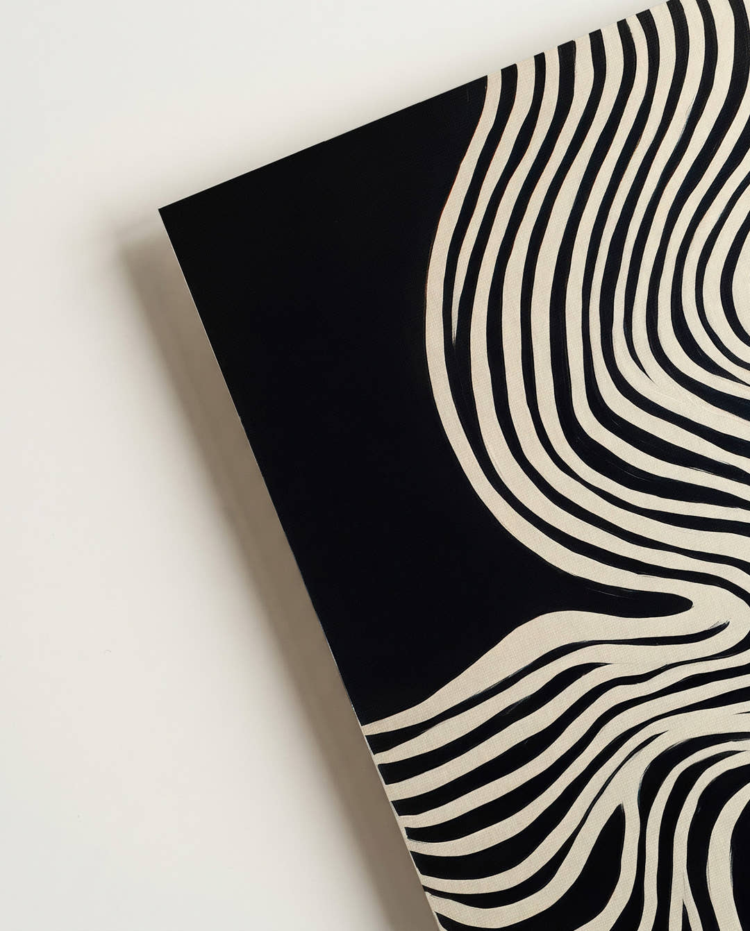 Abstraktes Schwarz Weiß Linien Poster – Inner Axis