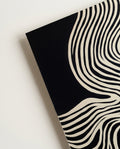 Abstraktes Schwarz Weiß Linien Poster – Inner Axis