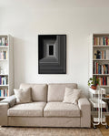 Geometrisches Schwarz Weiß Raum Poster – Inner Geometry