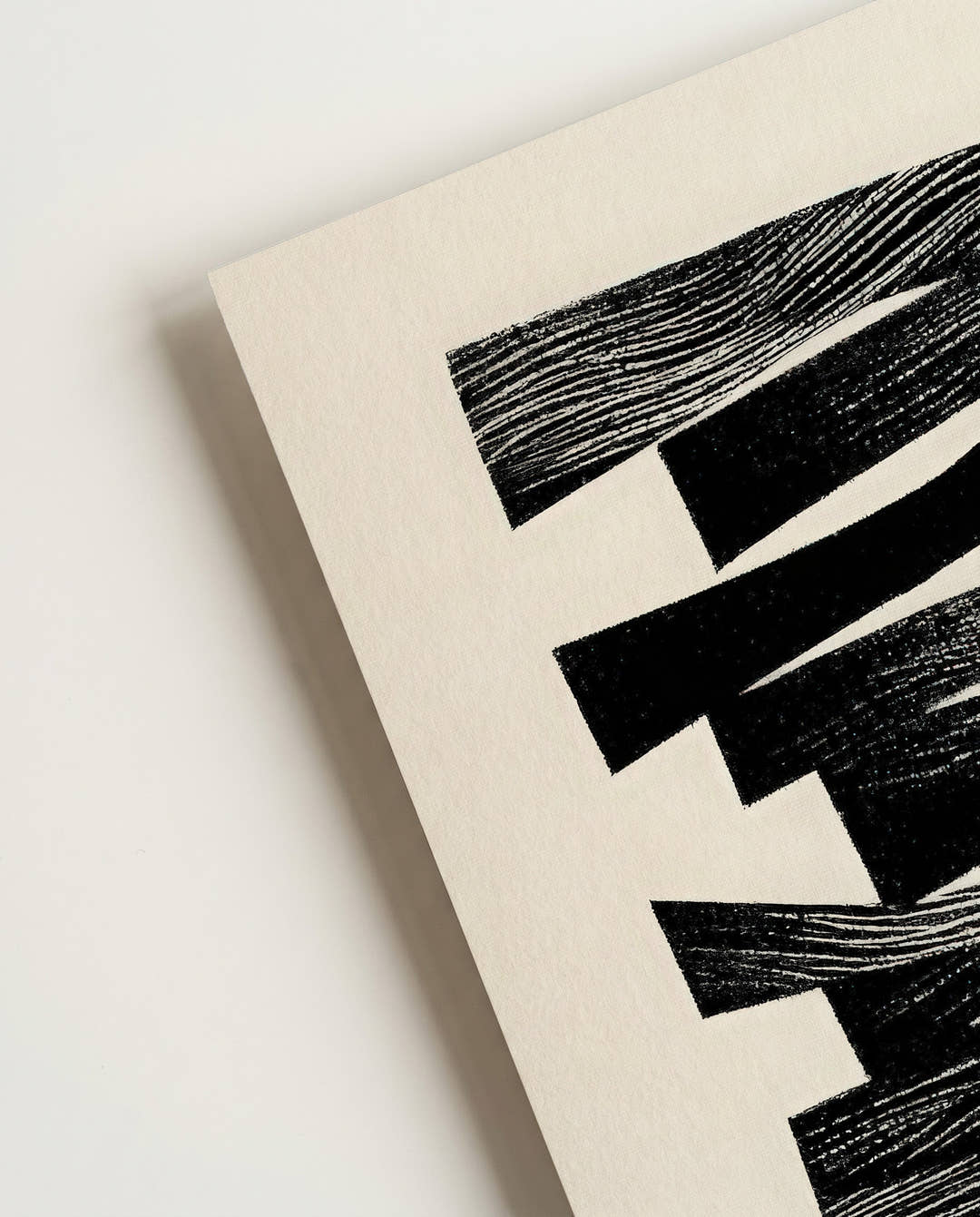 Abstraktes Schwarz Weiß Struktur Poster – Inner Motion