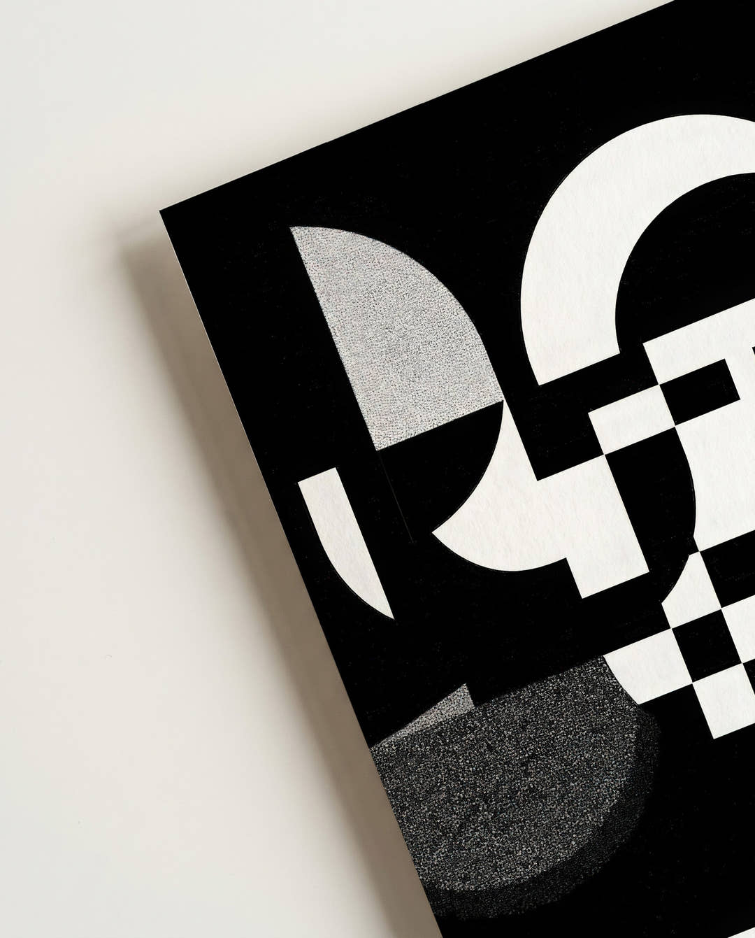 Abstraktes Schwarz Weiß Geometrie Poster – Inner Resolve
