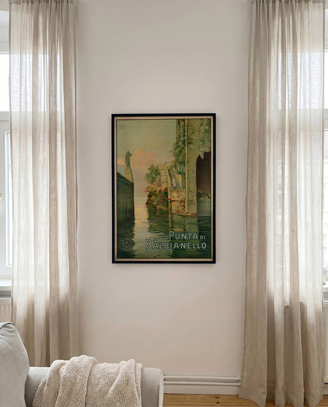 Vintage Italien Lago di Como Poster – Italy Punta die balbianello