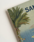 Vintage Italien Riviera Poster mit Küste – Italy Sanremo Coast