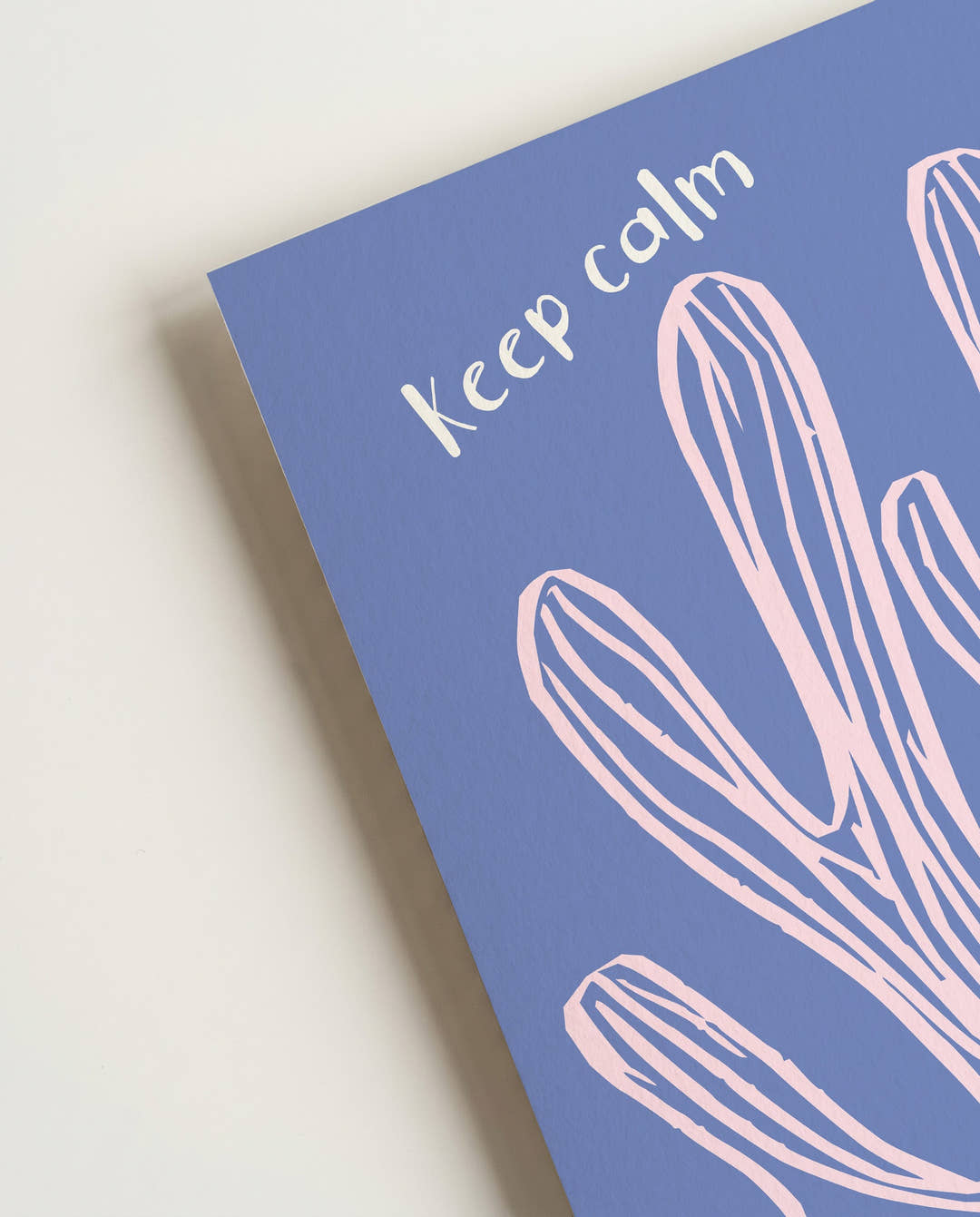 Typografie &amp; Illustration Strand Poster – Keep calm and beach on