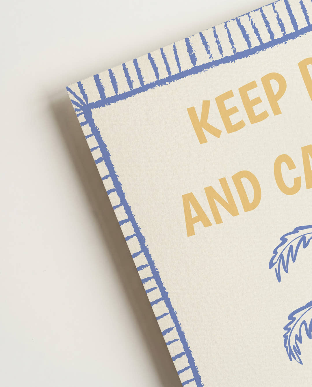 Typografie &amp; Illustration Palmen Poster – Keep palm