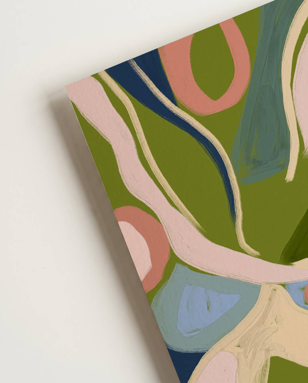 Abstraktes Pflanzen Poster modern – Leafy Flow