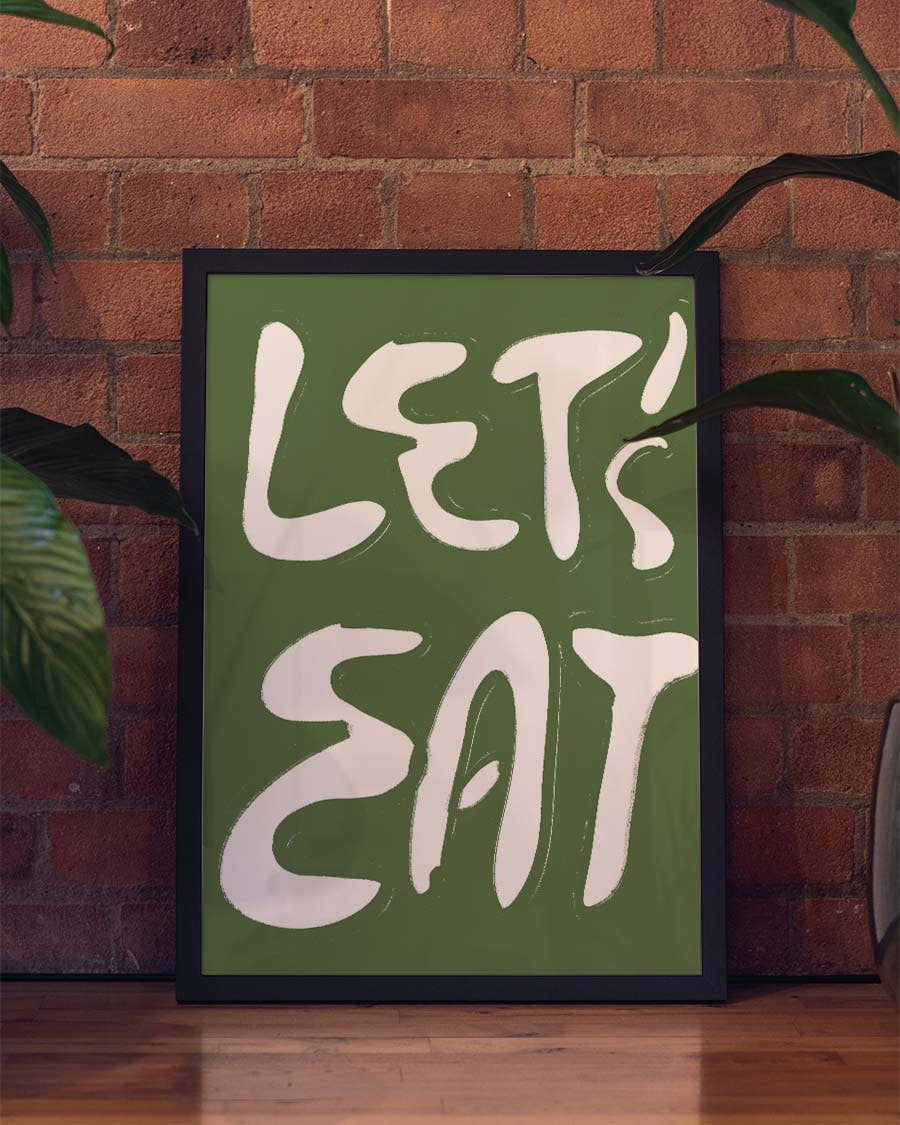 Typografie Poster modern Küche – Let’s Eat