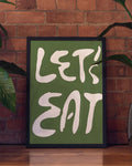 Typografie Poster modern Küche – Let’s Eat