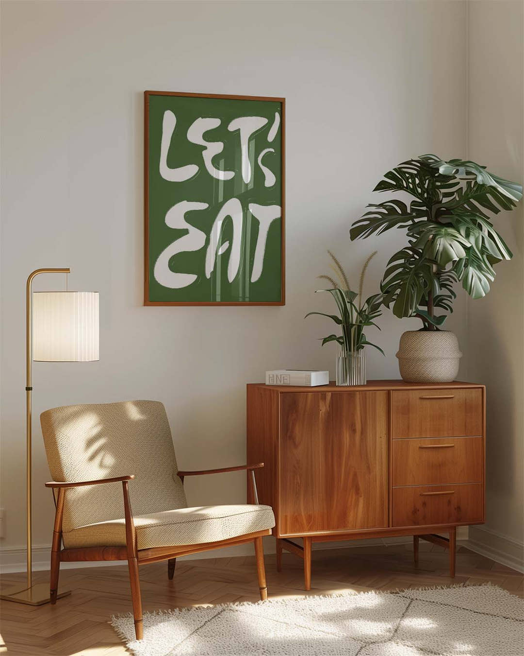 Typografie Poster modern Küche – Let’s Eat