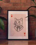 Minimalistisches Katzen Poster modern – Line Cat