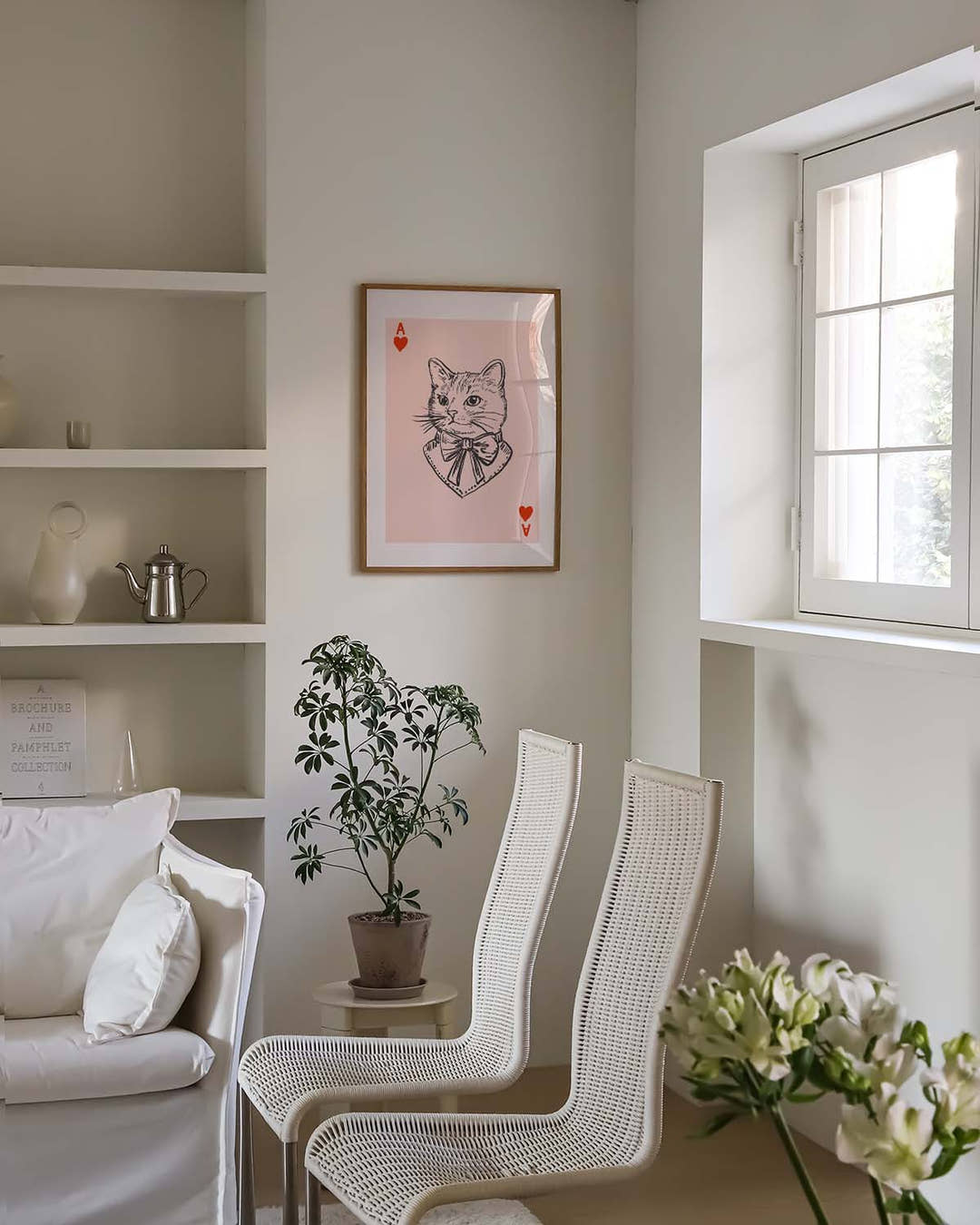Minimalistisches Katzen Poster modern – Line Cat