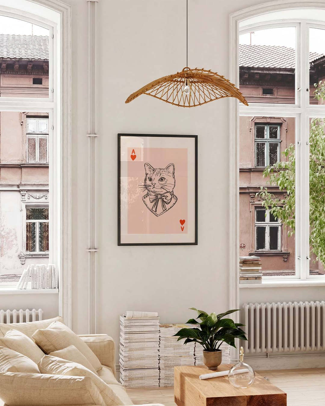 Minimalistisches Katzen Poster modern – Line Cat