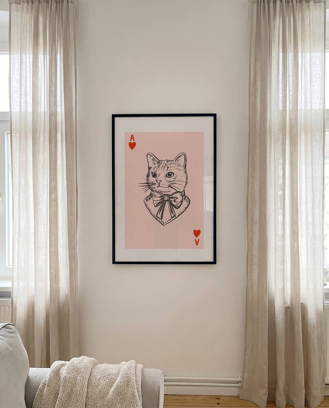 Minimalistisches Katzen Poster modern – Line Cat