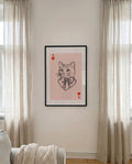 Minimalistisches Katzen Poster modern – Line Cat