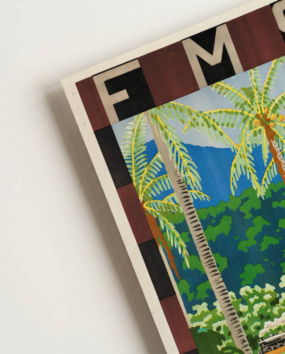 Vintage Malaysia Reiseplakat mit Palmen – See Malaya