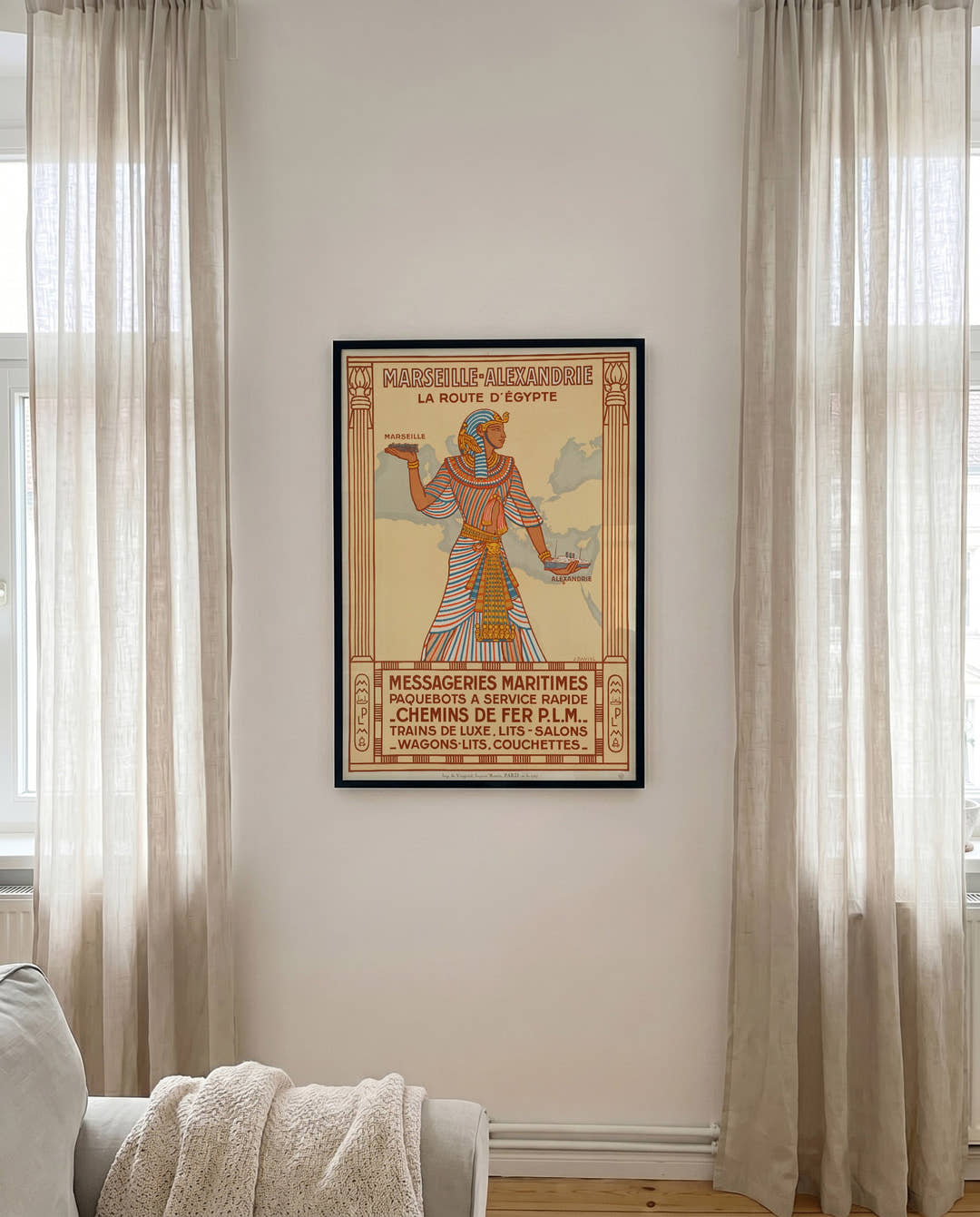 Vintage Ägypten Reiseroute Art Deco – Marseille Alexandrie