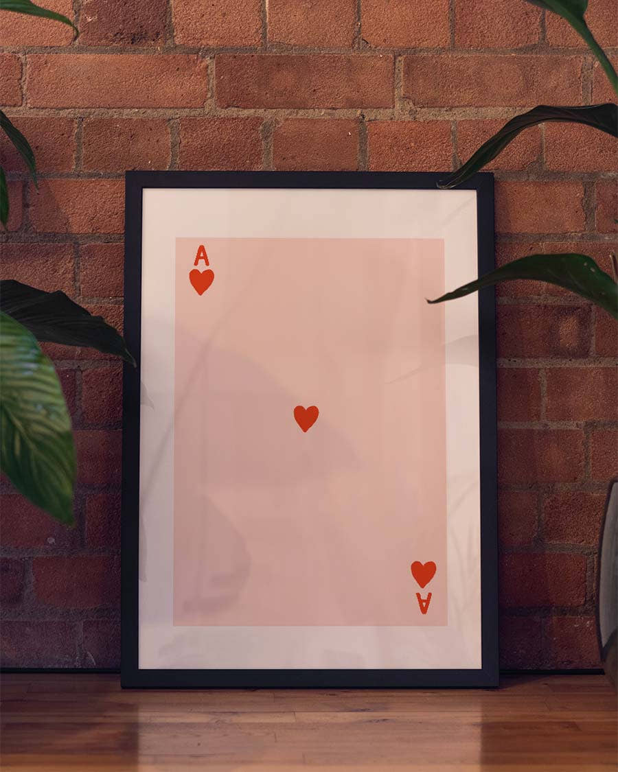 Minimalistisches Herz Poster modern – Minimal Dot