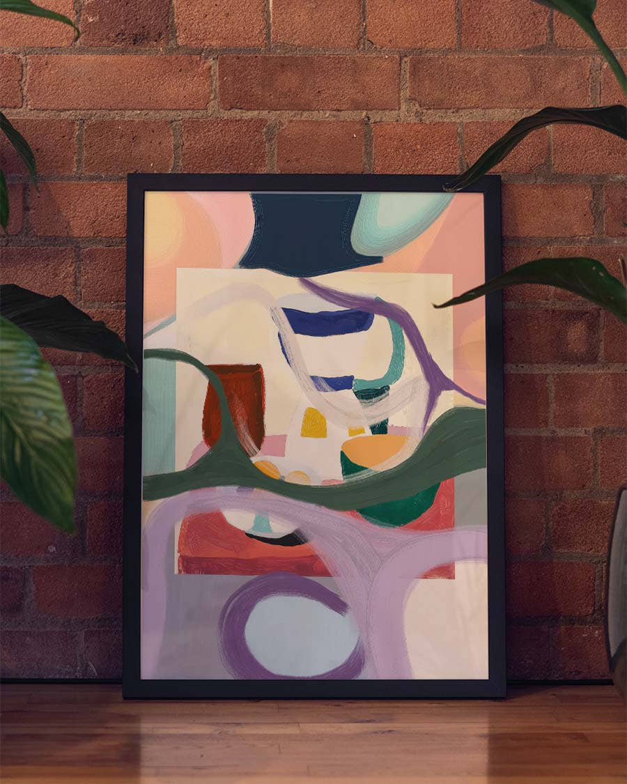 Abstraktes Gesichter Poster modern – Modern Faces