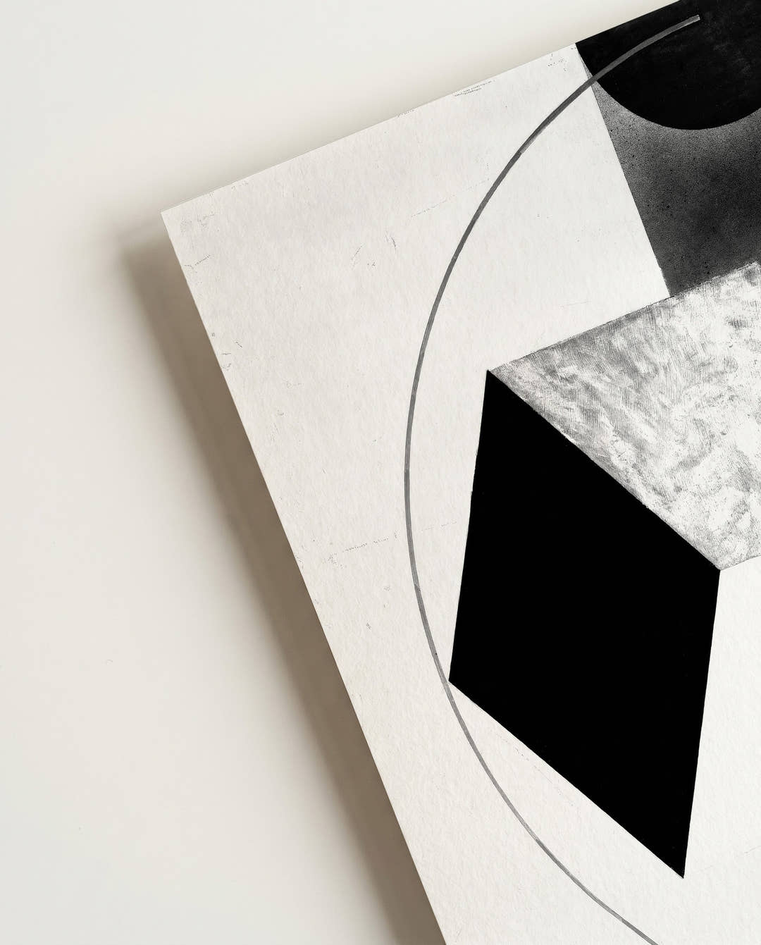 Geometrisches Schwarz Weiß Poster modern – Mono Axis