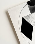 Geometrisches Schwarz Weiß Poster modern – Mono Axis