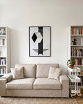 Geometrisches Schwarz Weiß Poster modern – Mono Axis