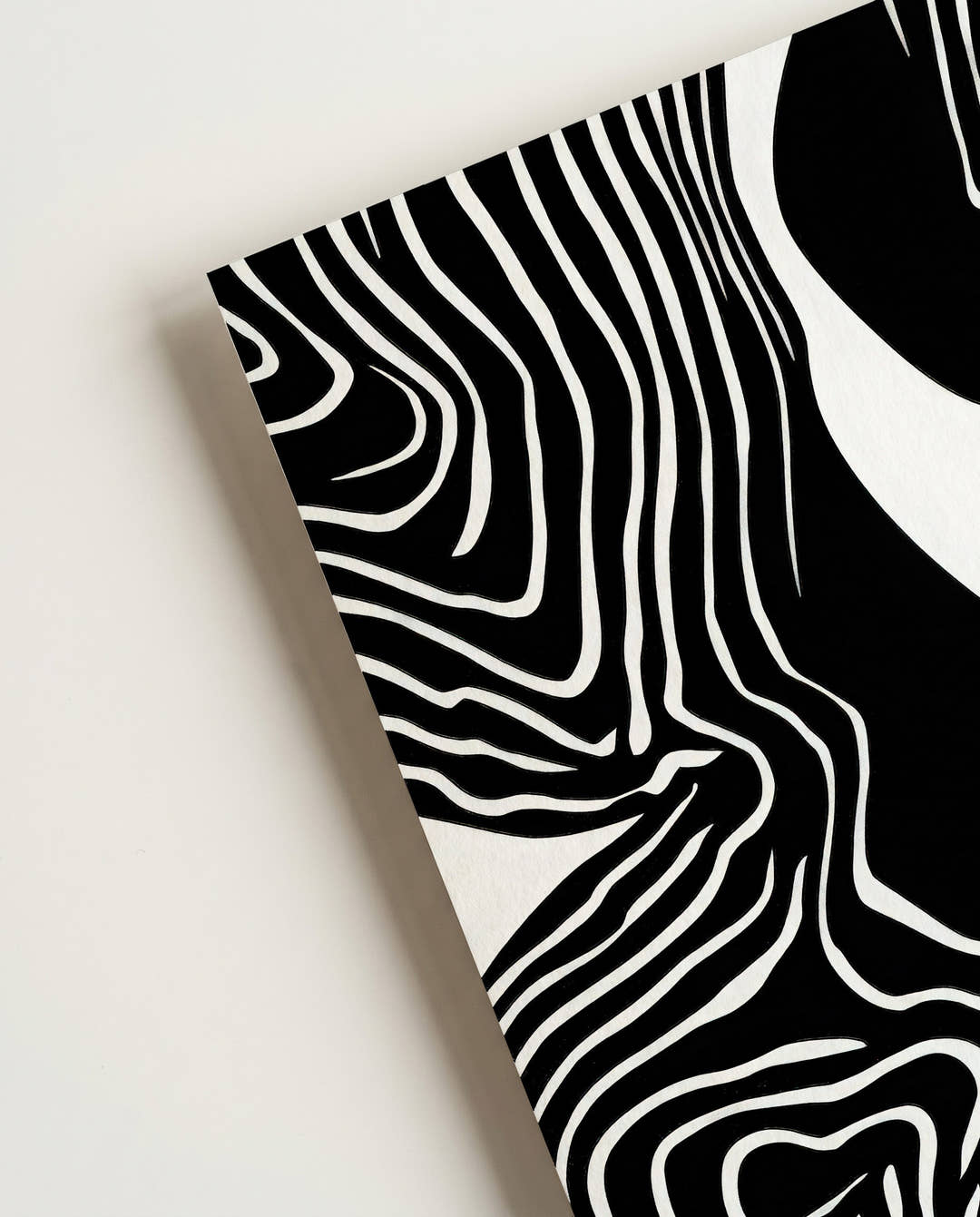 Geometrisches Schwarz Weiß Design Poster – Mono Balancepoint