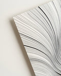 Abstraktes Linien Poster Schwarz Weiß – Mono Current