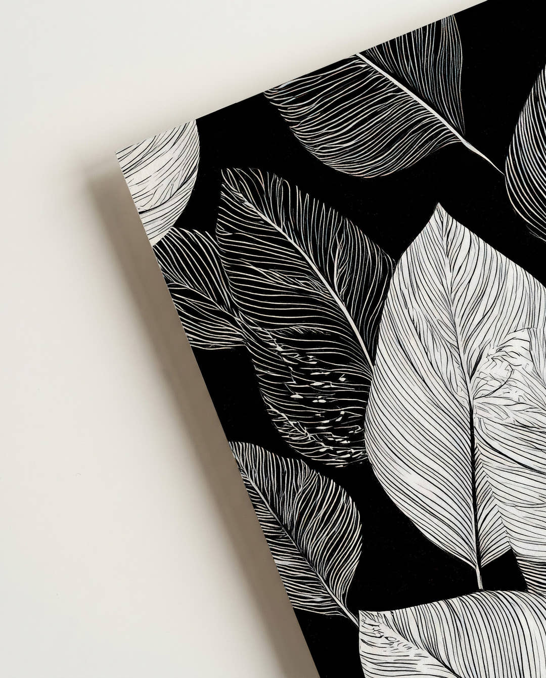Botanisches Schwarz Weiß Poster modern – Mono Fieldline