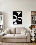 Geometrisches Schwarz Weiß Poster modern – Mono Gradient