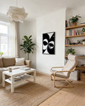 Geometrisches Schwarz Weiß Poster modern – Mono Gradient