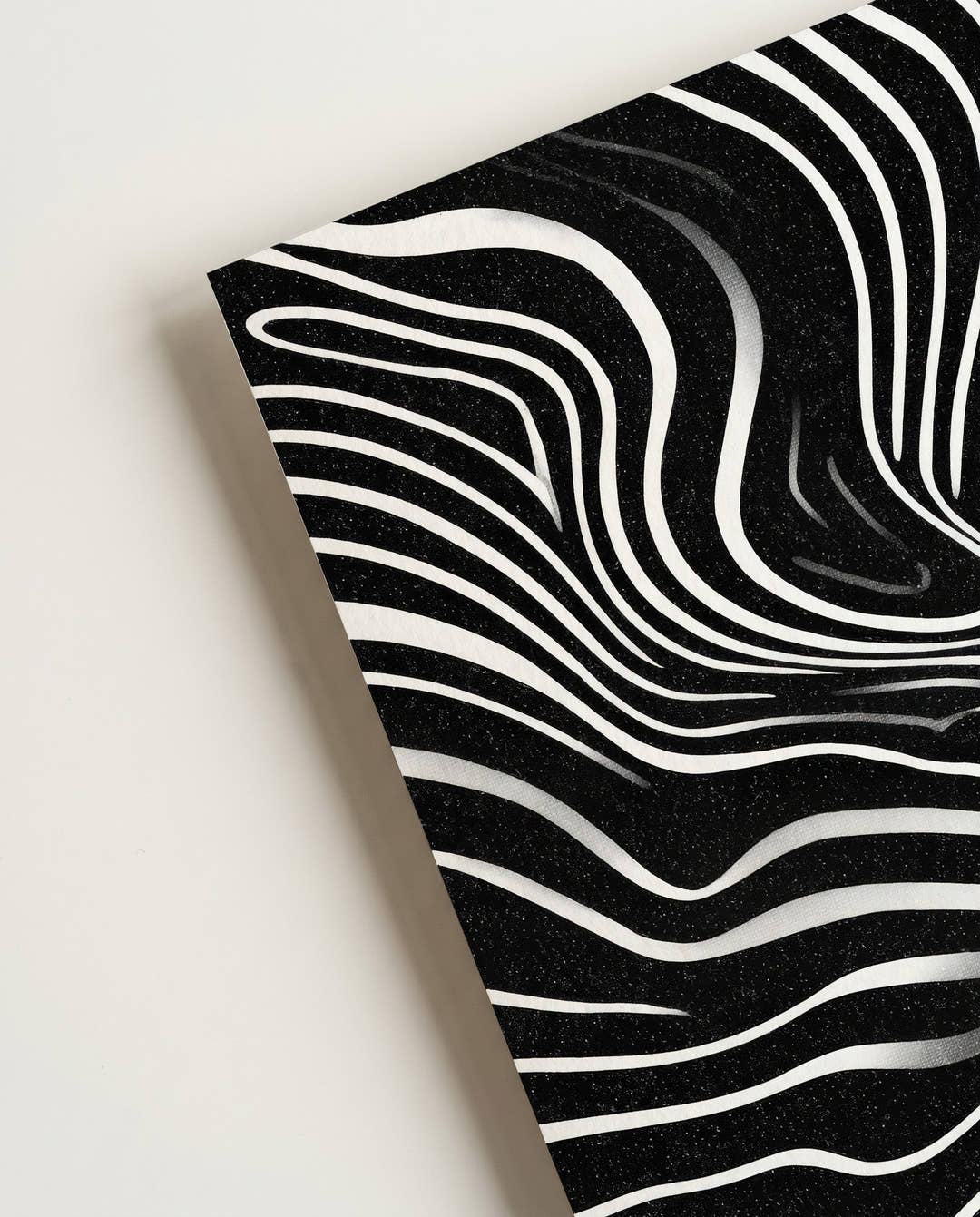 Abstraktes Linienmuster Poster Schwarz Weiß – Mono Influence