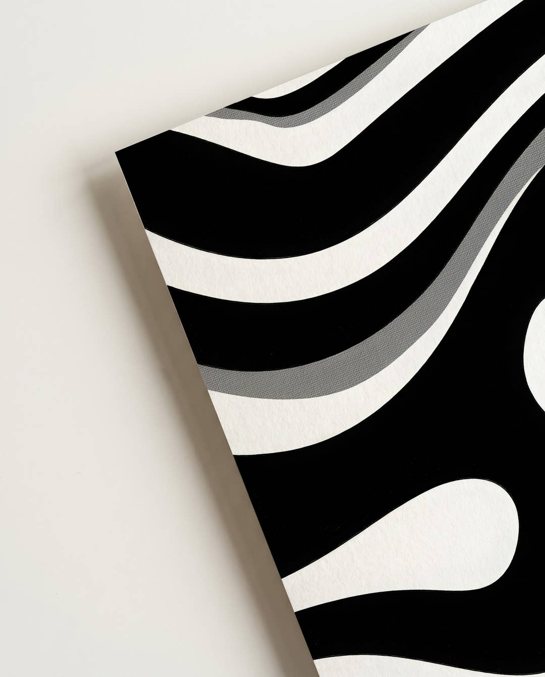 Abstraktes Linien Poster Schwarz Weiß – Mono Pressure