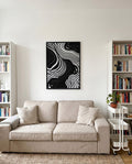 Modernes Linien Muster Poster – Mono Structure