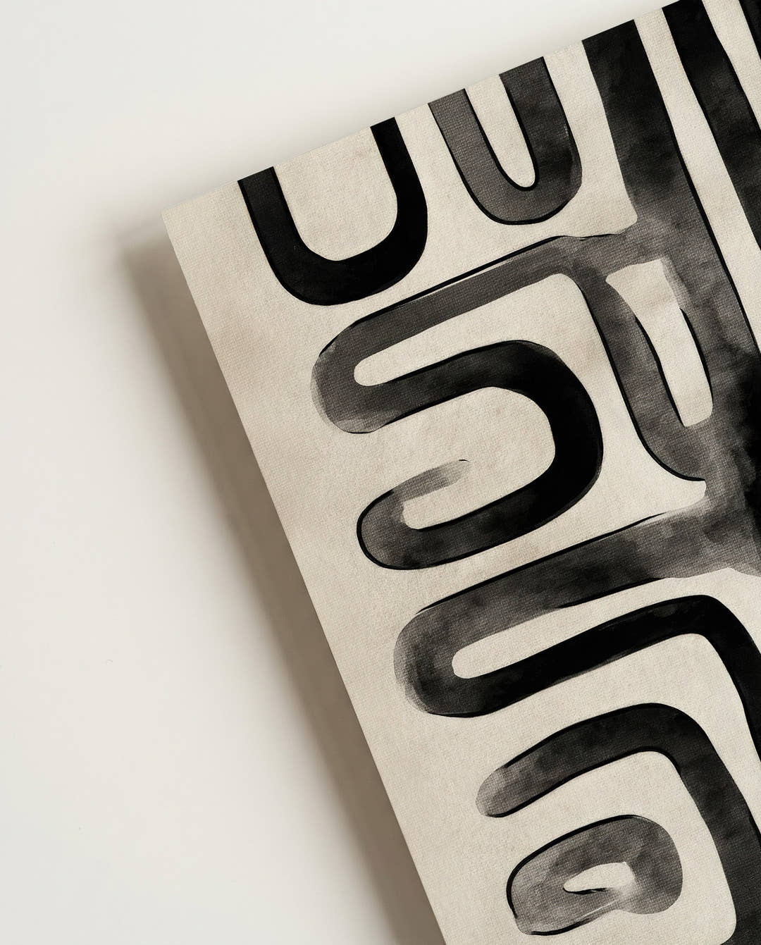 Minimalistisches Linien Struktur Poster – Mono Trace