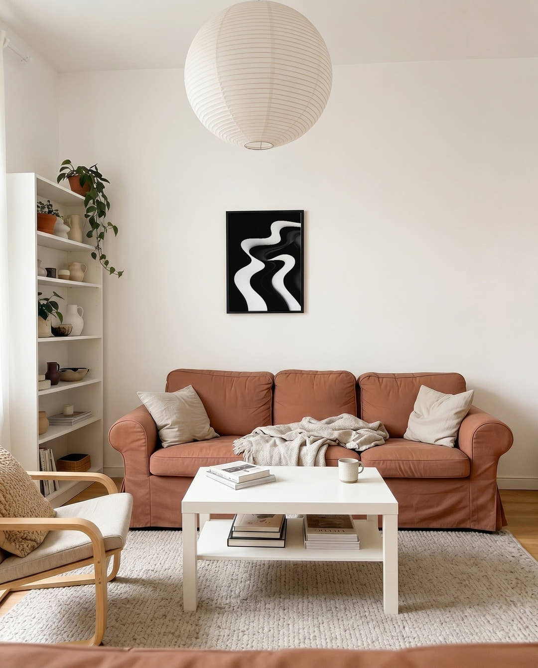 Abstraktes Kontrast Poster Schwarz Weiß – Mono Wave